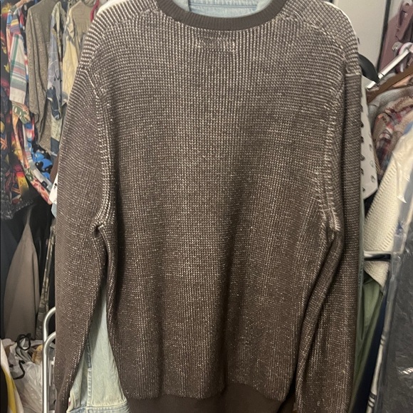 All Saints “Nathan” Chocolate Knit Pullover Crewneck Sweater - Picture 5 of 6